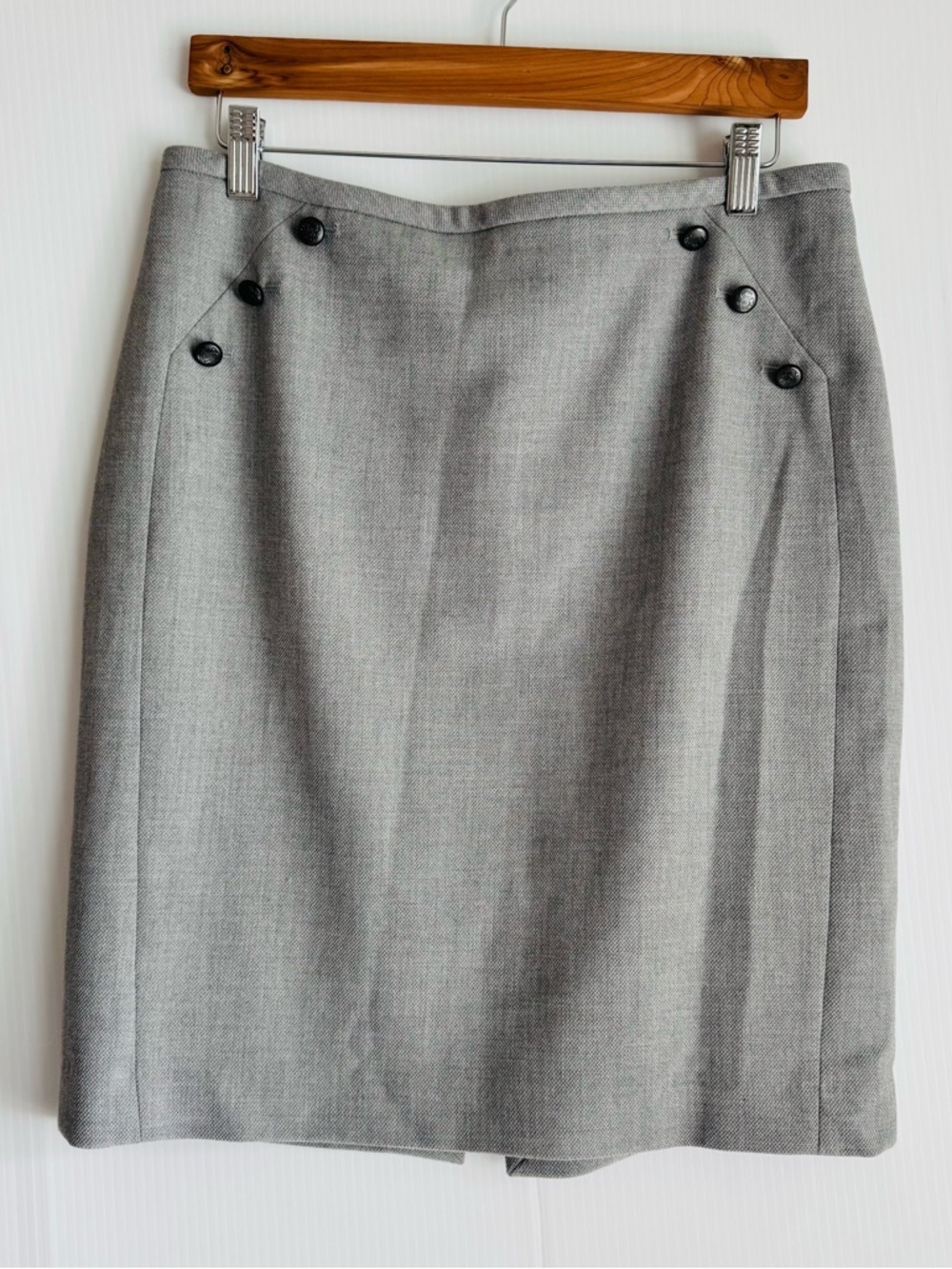 White House Black Market Gray Pencil Skirt Professional Women's Workwear